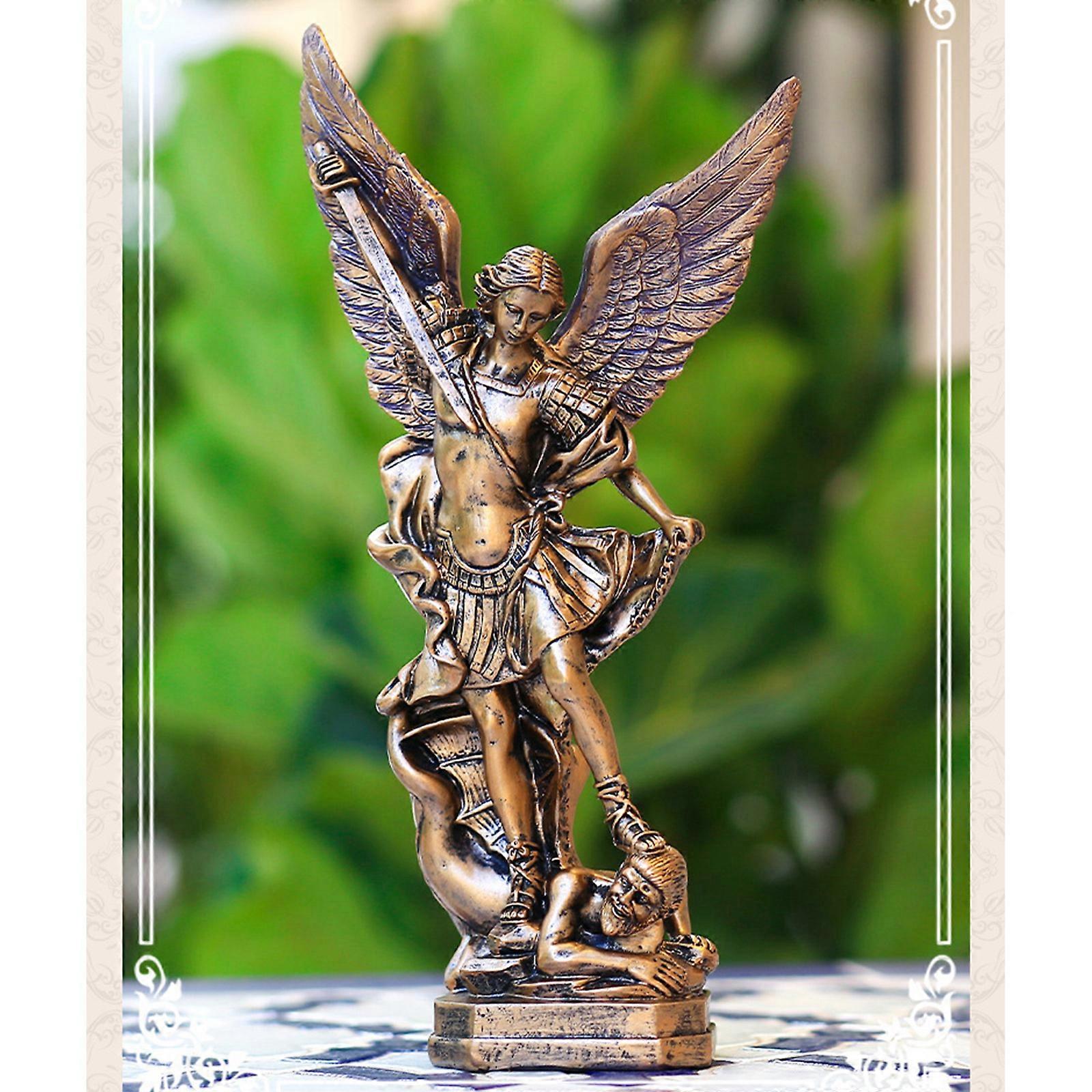 大天使ミカエル キリスト教置物立体彫刻天使像エンゼル壁掛け聖天使