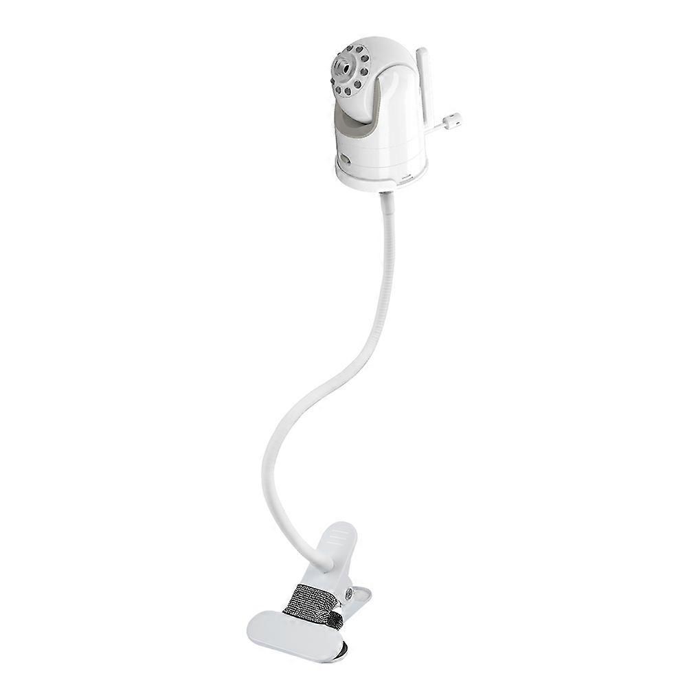 Clip-on mounting bracket compatible with Infant DXR-8 and DXR-8 PRO baby monitors. Flexible rotating mounting kit. Attaches to crib shelves.