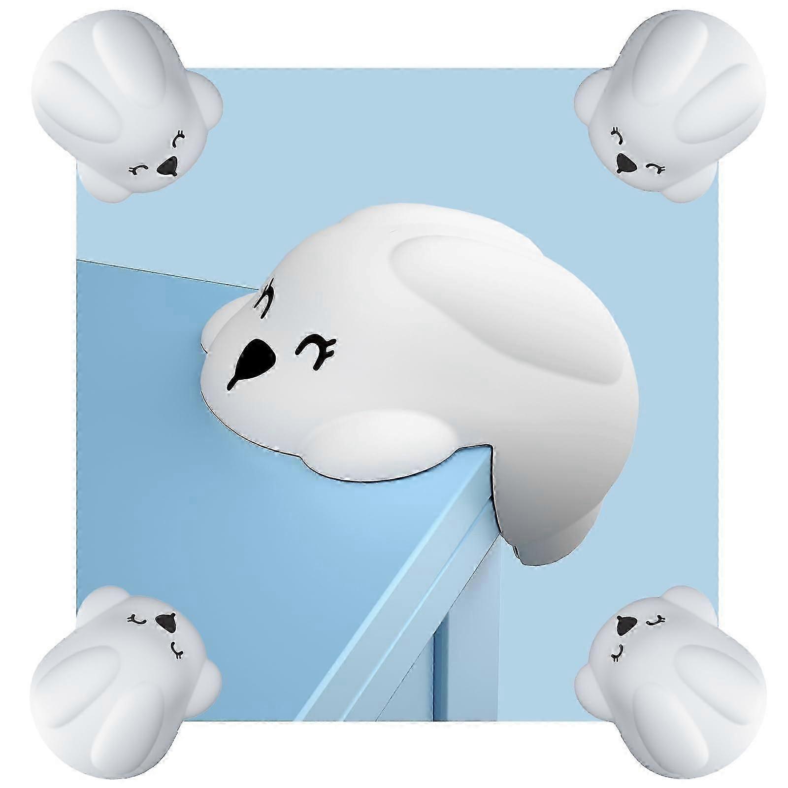 Protectors, Baby Proof Corners and Edges,Suitable for Table,Desktop, Cabinet and Other Furniture Corner GuardsWhite,8pcs,Rabbit