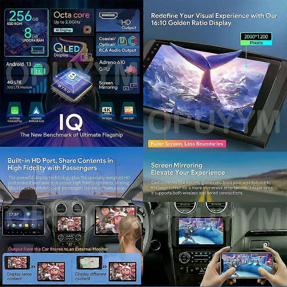 Android 14 Carplay Auto Wifi+4g Car Radio For Ssangyong Kyron Actyon 2005-2013 Multimedia Gps Player Stereo 2din Head Unit Audio