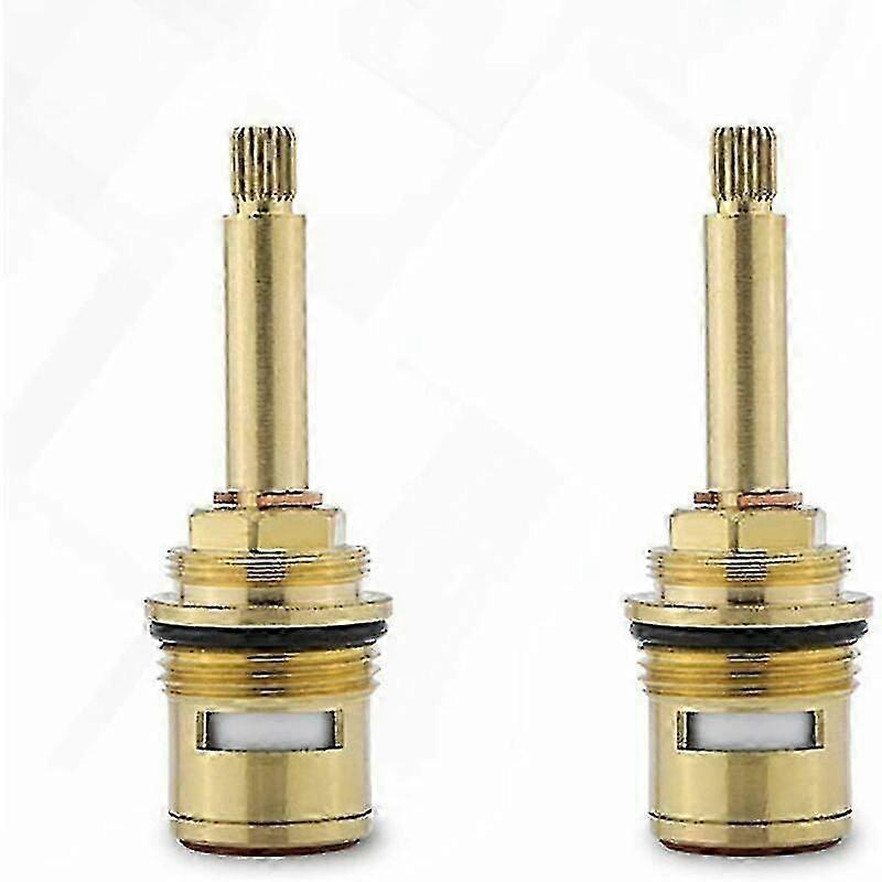 Ceramic Brass Replacement Faucet Cartridges (Red + Blue)