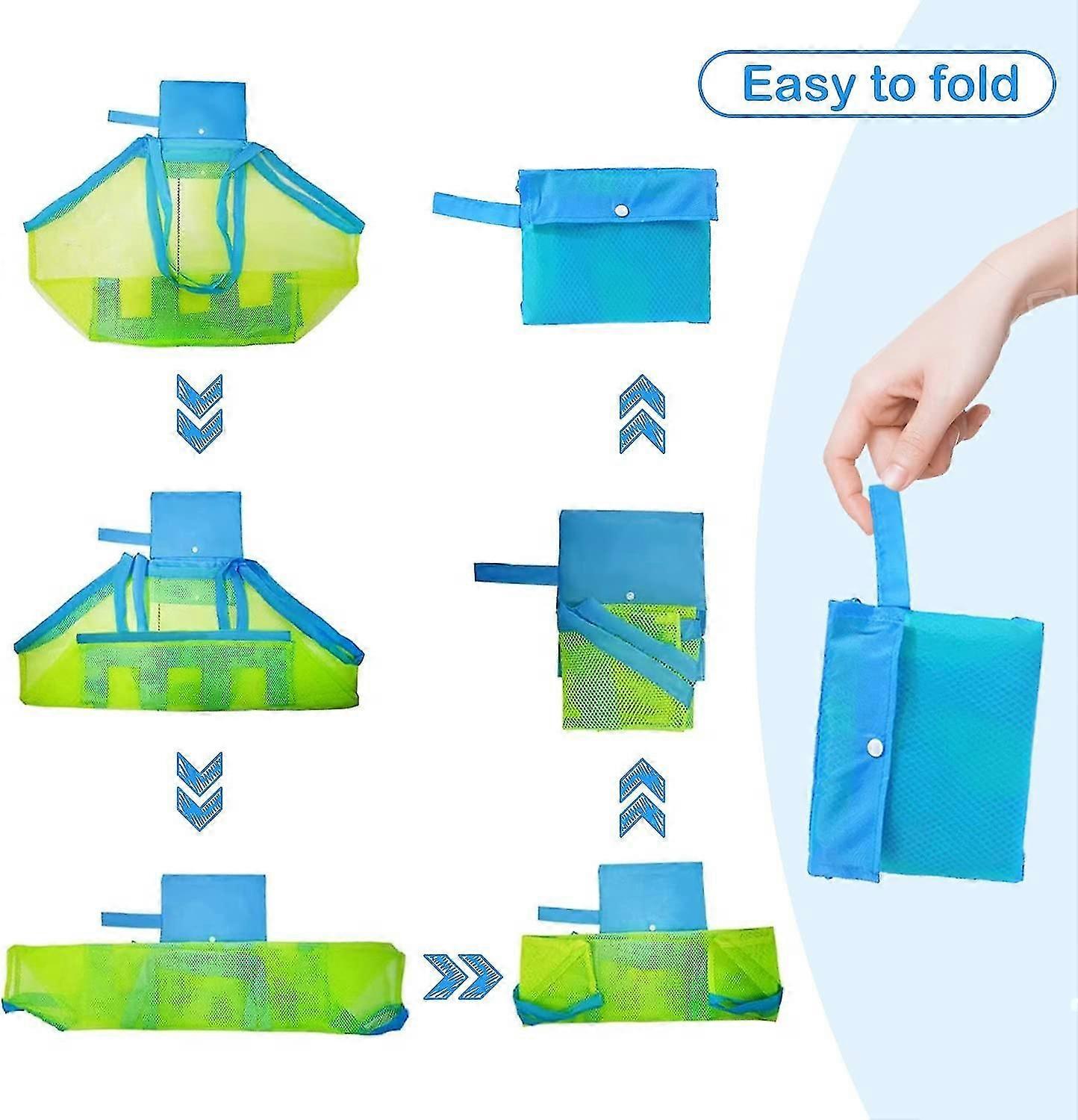 Beach Toy Mesh Bag, Mesh Beach Bag Extra Large Beach Bags, Foldable Large ldren's Toy Storage Bag, Used For Storage Of Toys, Shells, Clothes And To