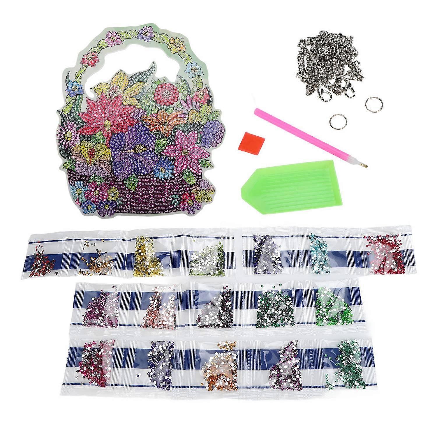 Rhinestone Painting Pendant Bright Colors Simple Operation Complete Tools Rhinestone Painting DIY Sp