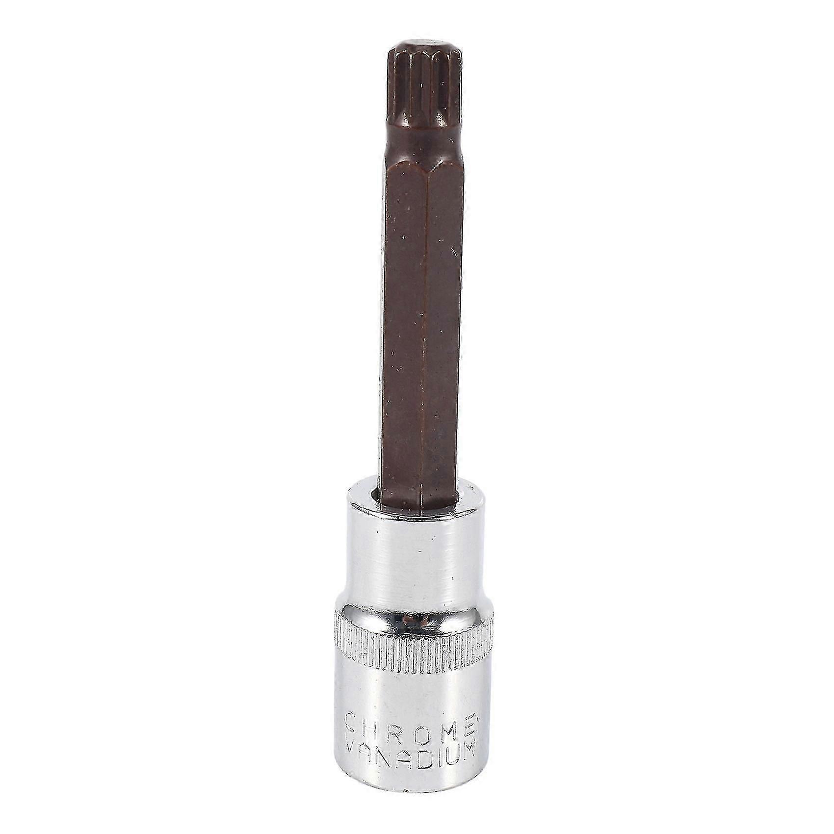 1/2-inch Drive 10mm Triple Square Spline Bit Socket, S2 Steel