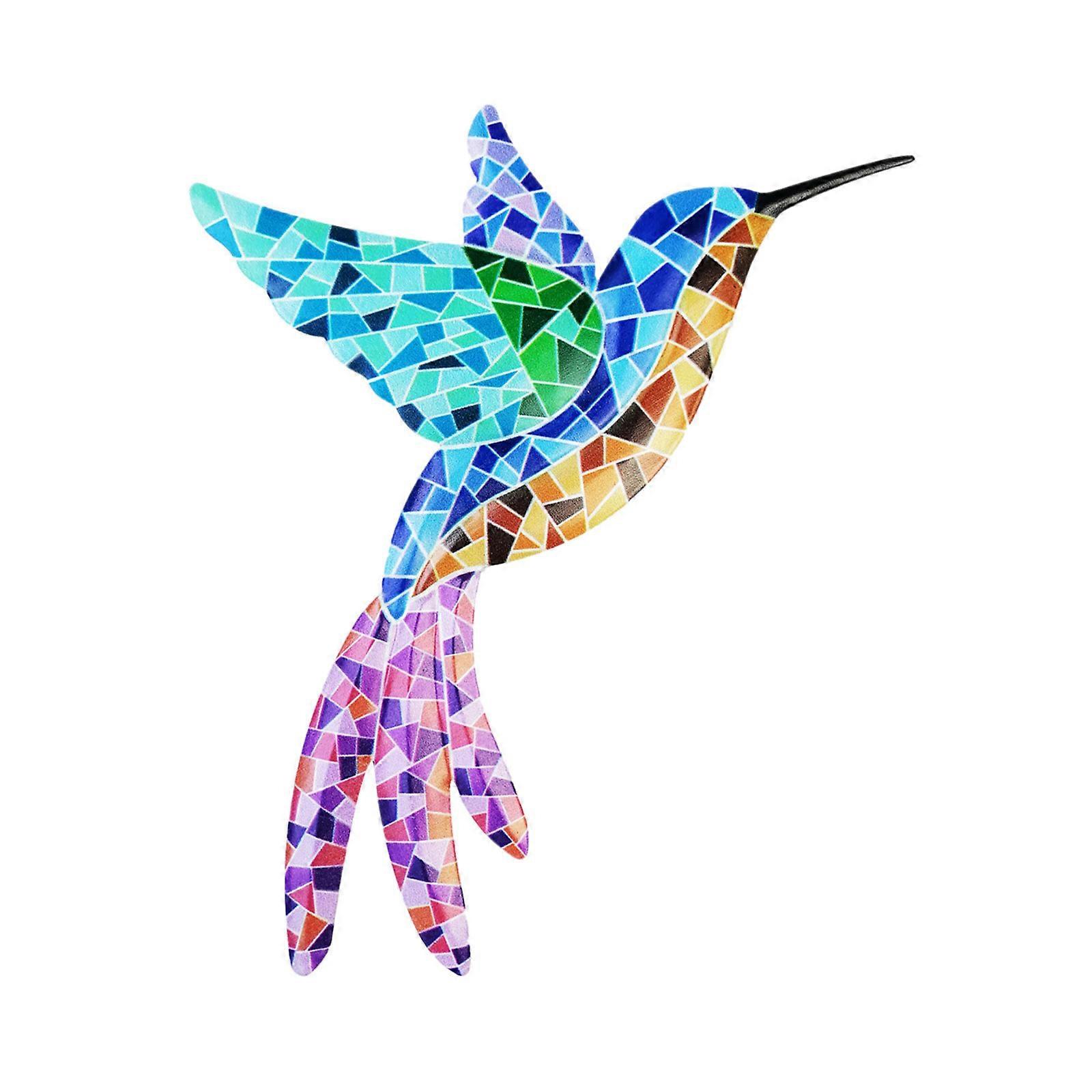 Décoration murale en fer forgé représentant un colibri, idéale pour un salon, une chambre à coucher, un bureau, une cour ou un jardin.