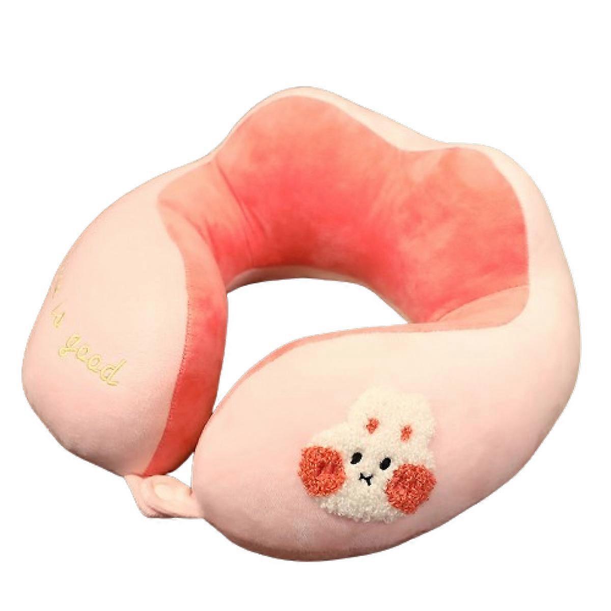 Neck Pillow U Shaped Cute Style Plush Elastic Portable Travel Pillow