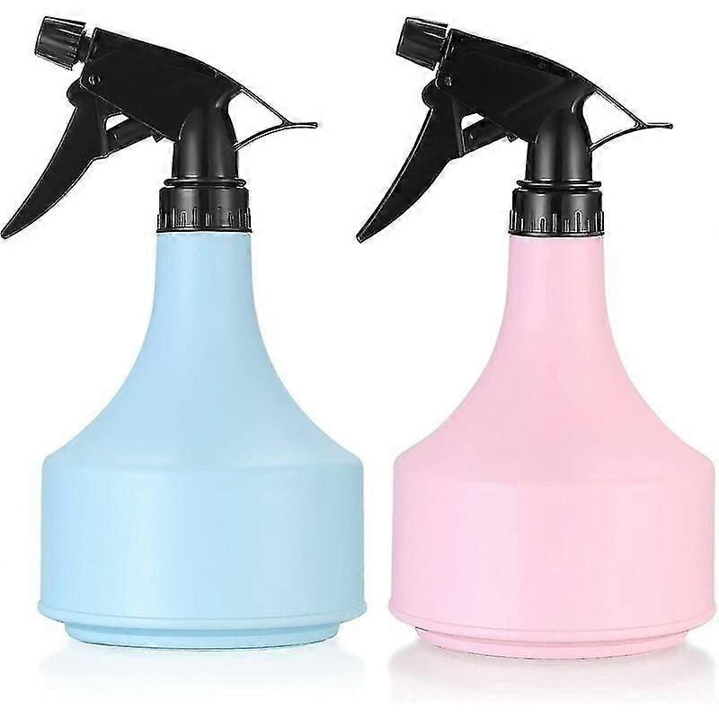 2 Pieces Empty Sprayer 0.6L Plastic Spray Bottles for Garden Pink and Blue