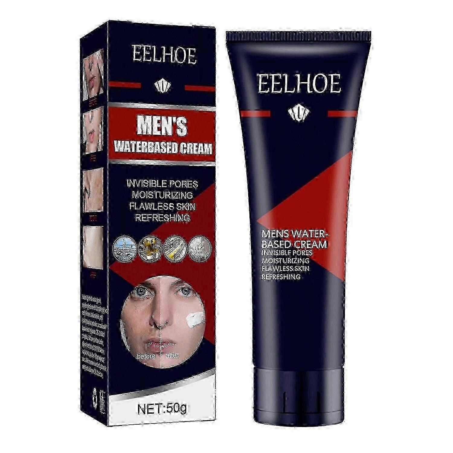 EELHOE 50g Ανδρική Κρέμα Νερού Αόρατοι Πόροι Ενυδατική Αναζωογονητική Αδιάβροχη Κονσίλερ Brigh -