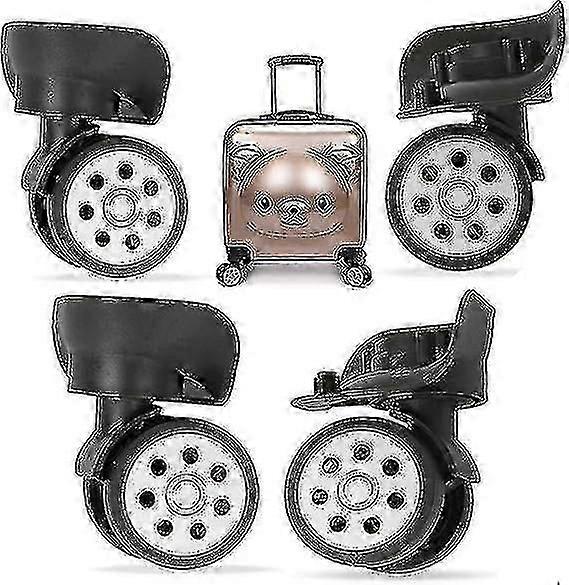 4pcs Kofferräder, Ersatz-Spinner-Räder für Universalkoffer, schwenkbare Kofferräder Ersatzzubehör, für normale