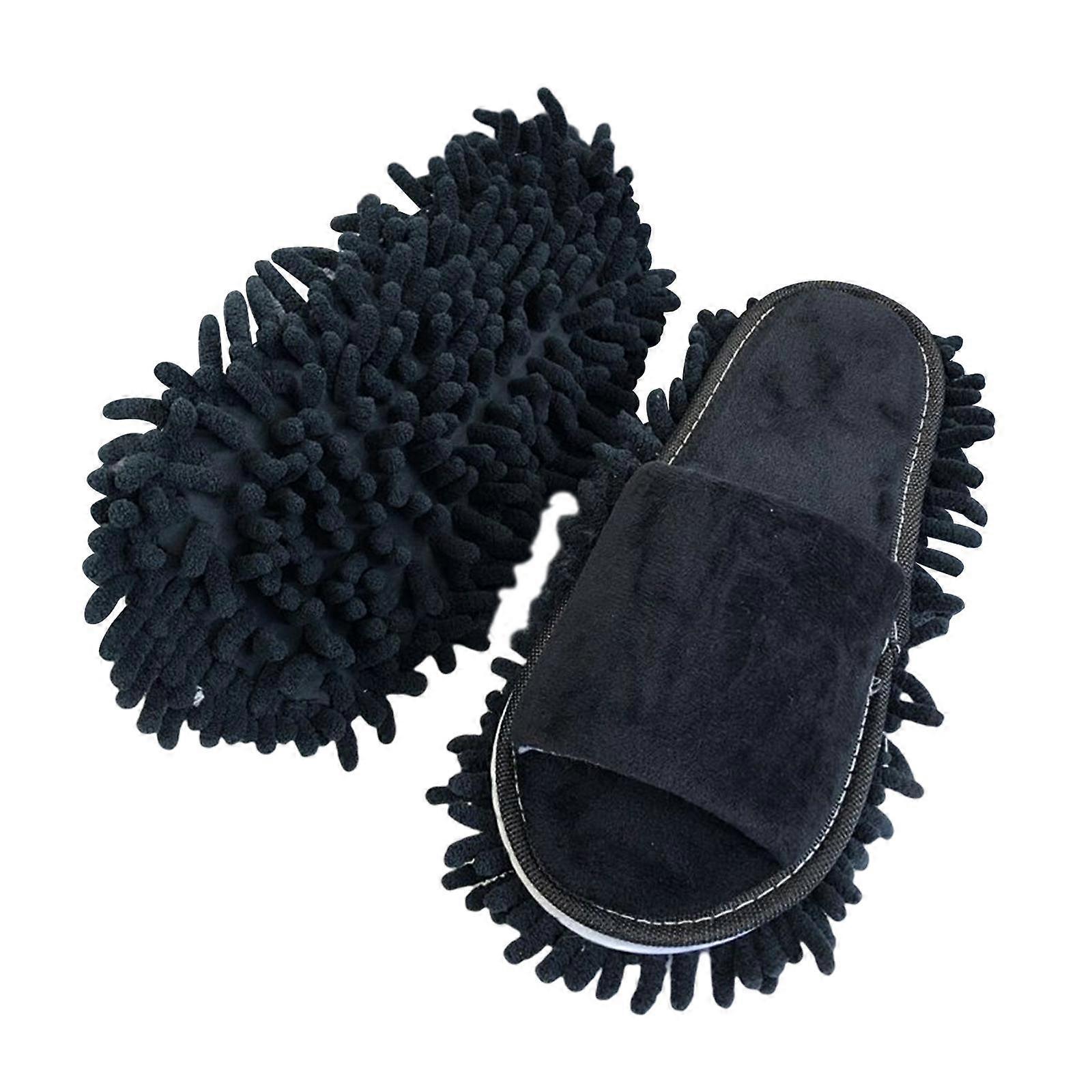 slipper mopping women duster sweeper reusable Black