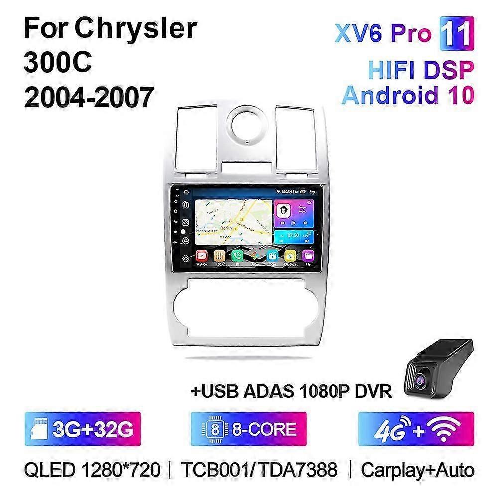 XIMA XV6 Pro 8 Core 2 Din Android 10 Autoradio Caplay Car Radio Multimedia Player For Chrysler Aspen 300C 2004-2008 Stereo gps