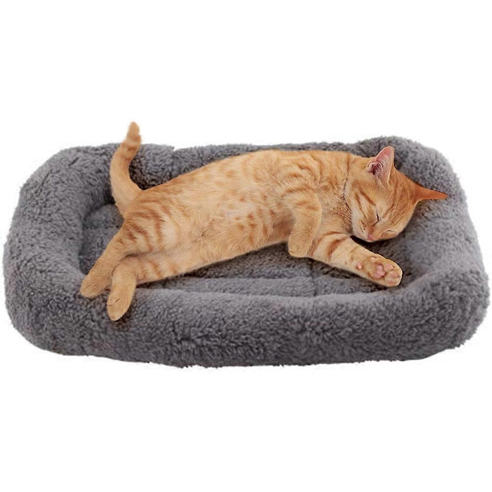 Machine Washable Plush Cat Cushion, Foldable Lightweight Small Cat Bed With Non Slip Bottom For Portable Use On Floor Sofa Or In Cat Carrier Crate,