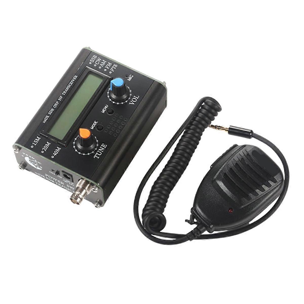 5-W-USDX-Transceiver mit Handmikrofon, 3-Band-All-Mode-HF-Transceiver, Funk-Transceiver, der die Bänder 15M, 20M und 40M unterstützt