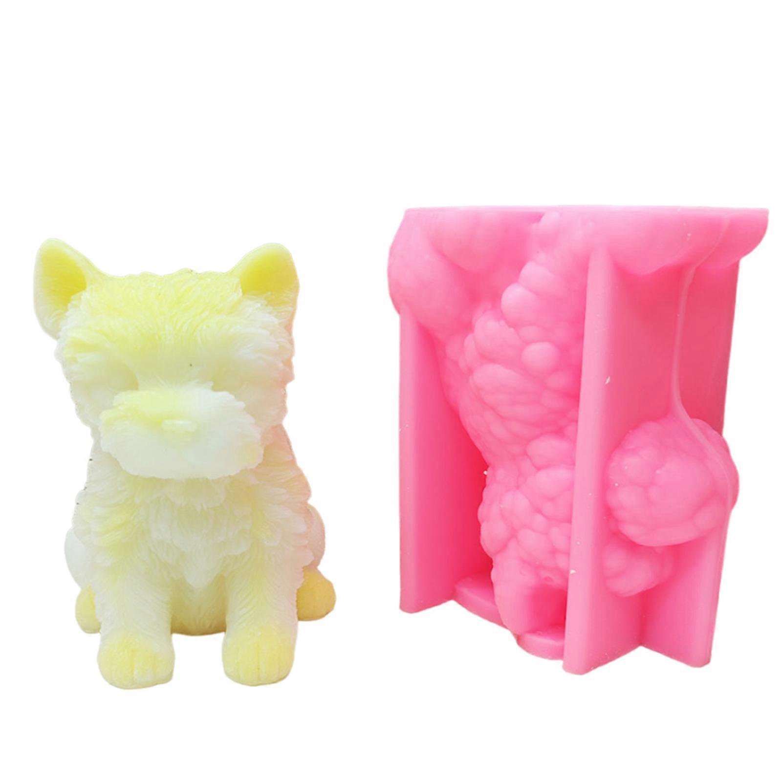子供のための芸術的な犬のシリコーン型手作り石鹸キャンドルと香りのギフトのための創造的な犬のシリコーン型