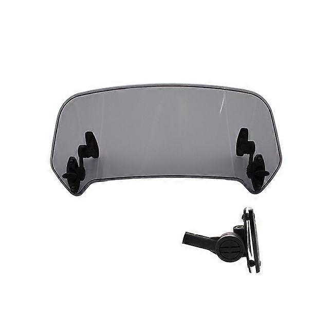 Brown Color Universal Motorcycle Adjustable Wind Screen Extension Windshield Spoiler Deflecto