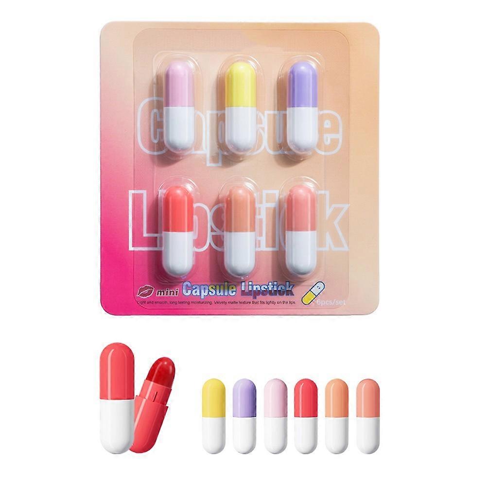 Mini Lipstick Set 6ml 6-pack Moisturizing Lipstick Lip Gloss Set