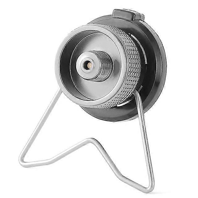 Gas Tank Self Locking Conversion Stove Head with Fixed Anti Roll Bracket Card Type Furnace Converter Camping Accessories
