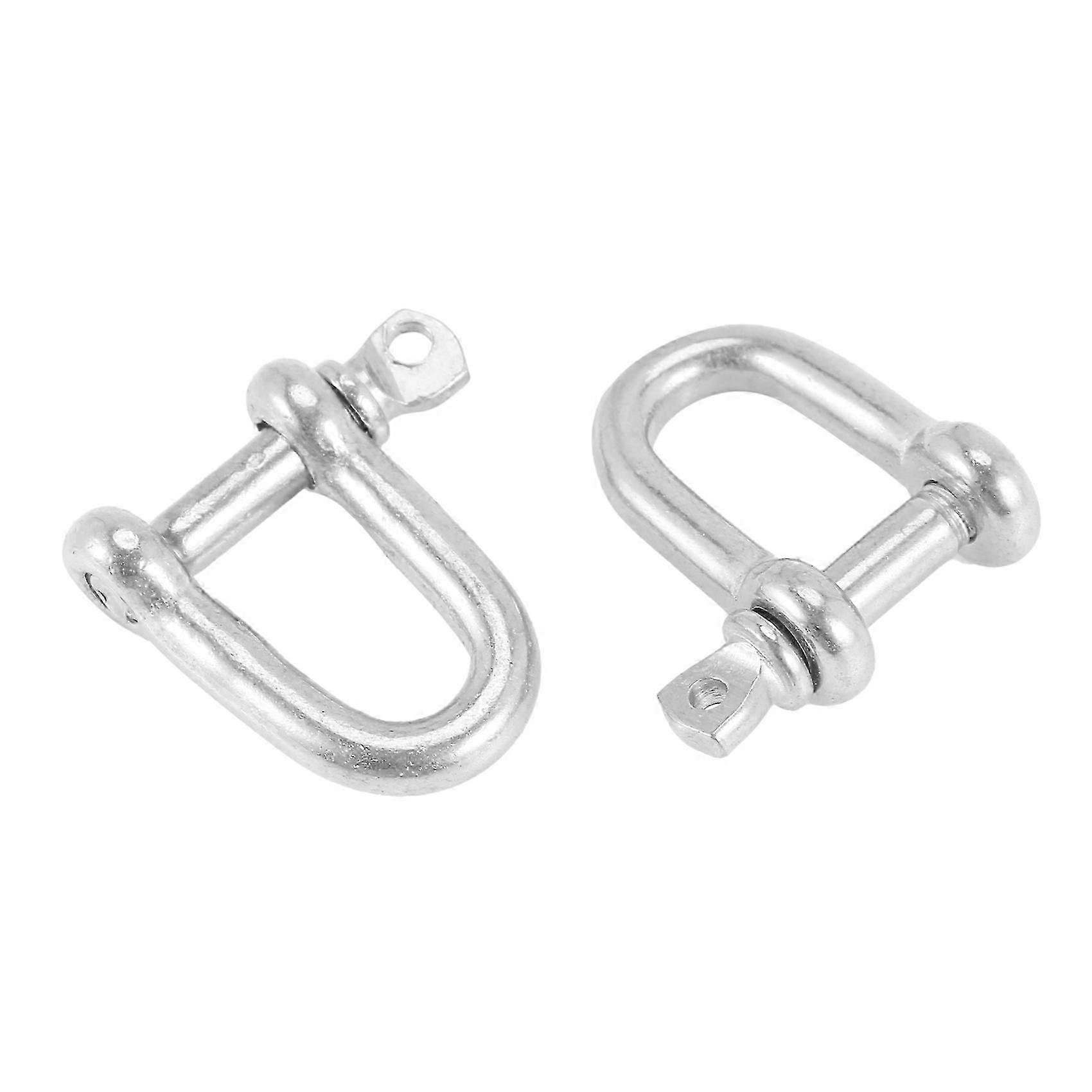 304 Stainless Steel Screw Pin D Style Chain Dee Shackle 4mm for Rigging Pack Of 2 js