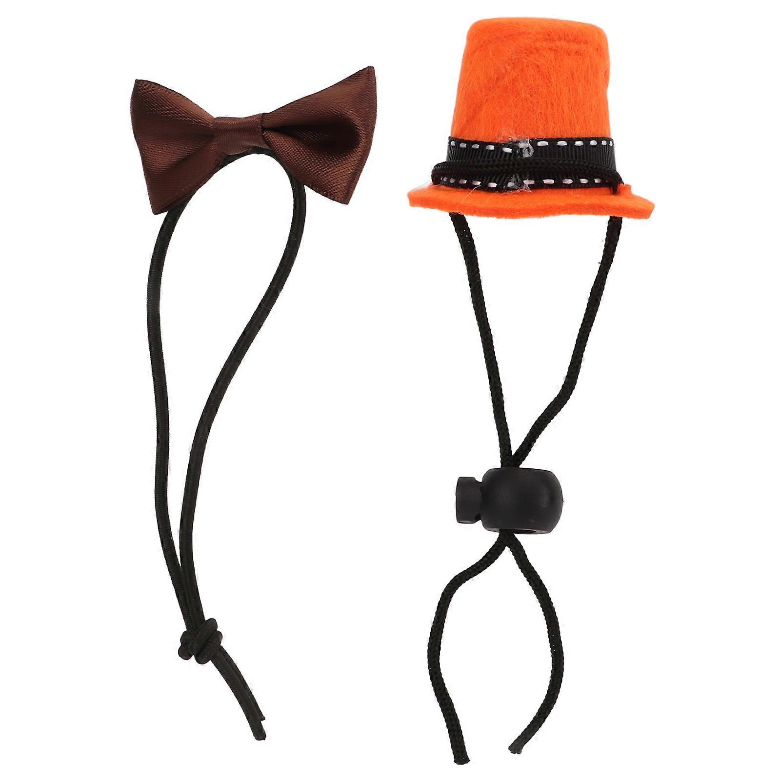 Guinea Pig Hat and Bowtie Set for Hamster, Rat and Lizard, Adjustable Size, Comfortable Material, Stylish Design