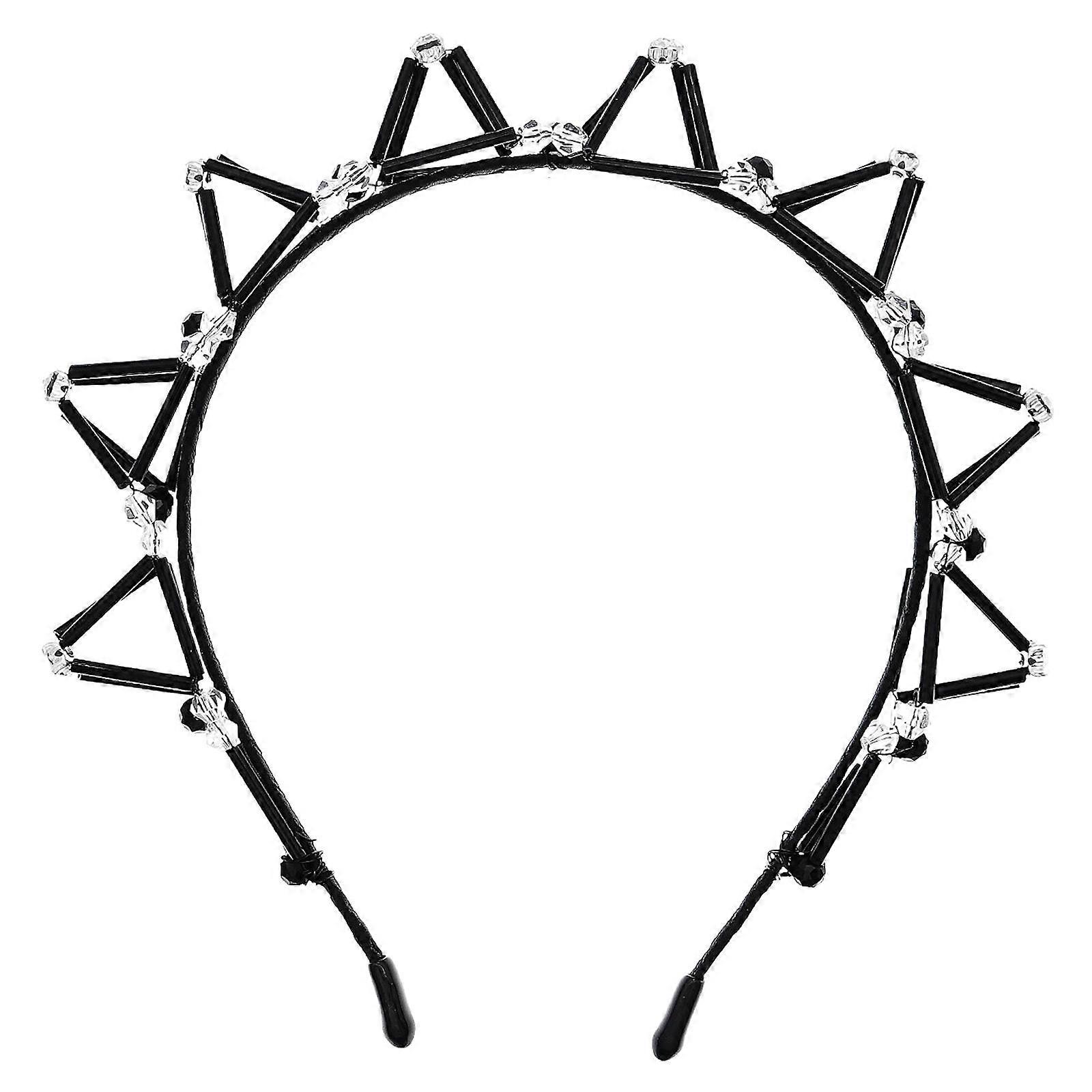 Black Headpiece Goddess Headband for Cosplay Stage Performance Halloween