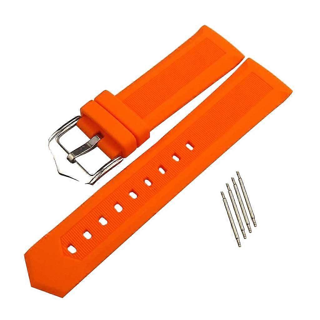 Soft Silicone + Pin Bands Replace Strap 19mm 21mm 24mm