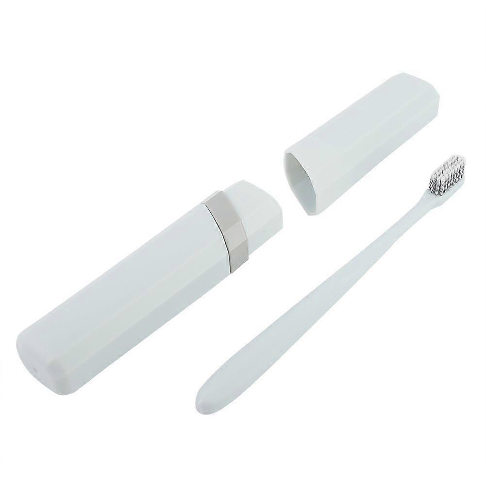 Portable Toothbrush Protect Holder Case Travel Storage Box Set (Blue)