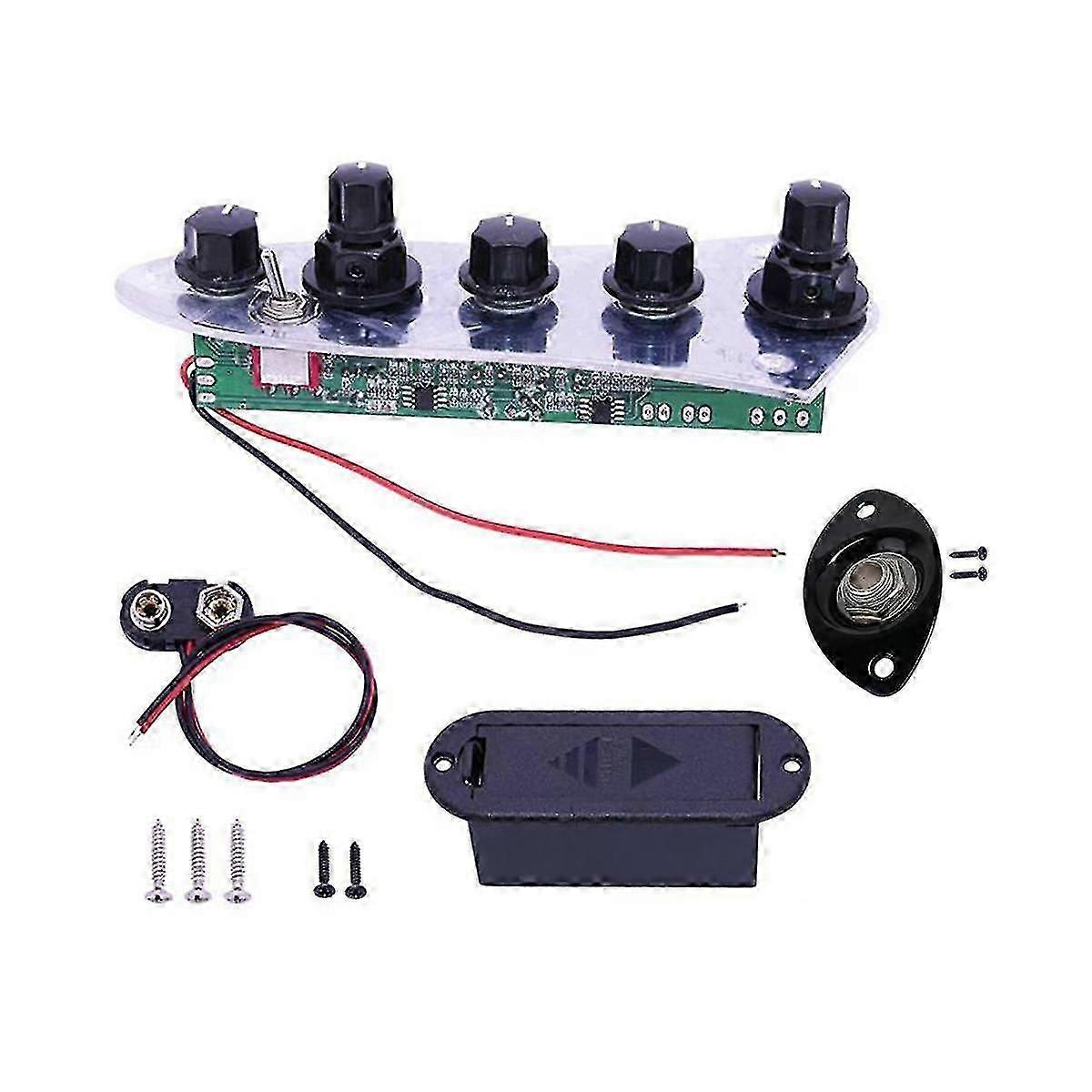 5 Jazz Jb Bass Loaded Wired Control Plate compatible with 4/5 String Parts Jb07