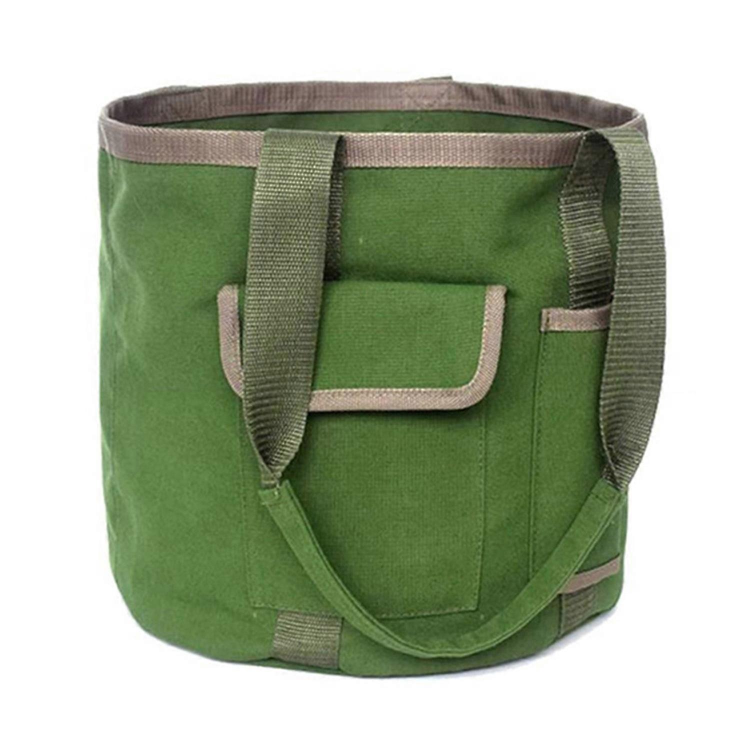 Garden Tools Bucket Bag Multiple Pockets 7.9 Gallons Large Capacity Waterproof Durable Canvas