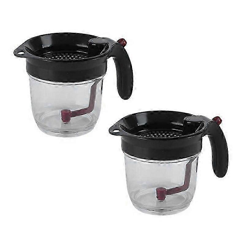 Kitchen Tool Fat Separator With Bottom Release Fat Separator With Strainer Soup Residue Oil Filter Separate