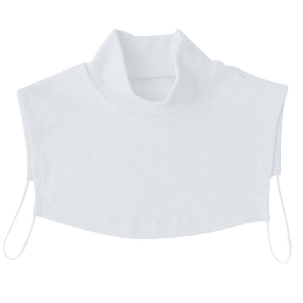 男性と女性編み物フェイクカラーイスラムヒジャブエクステンションネックチェストバックコーブホワイト