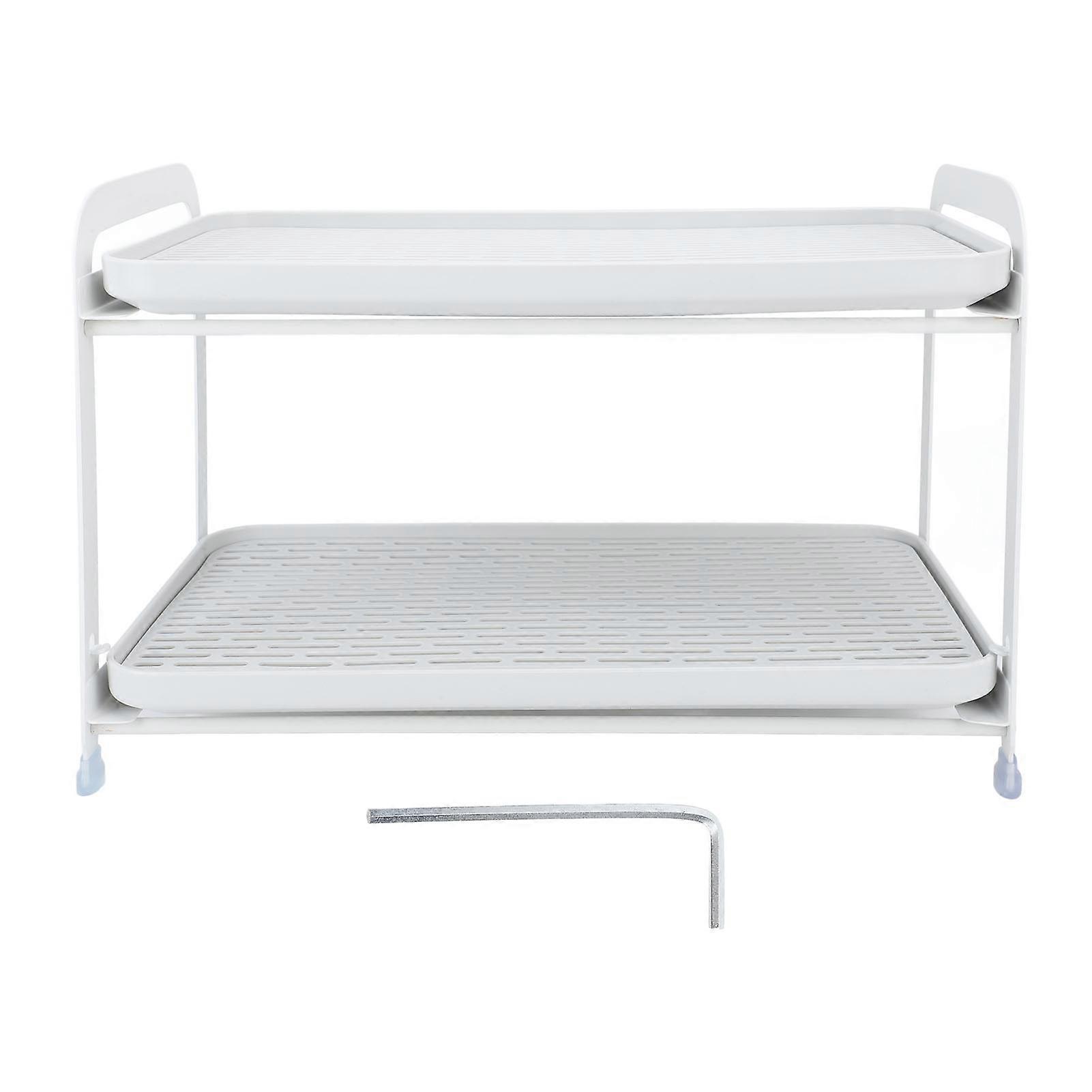 Cup Organizer Rack Double Layer Space Saving Removable Tray Cup Drying Rack for Home Large Size