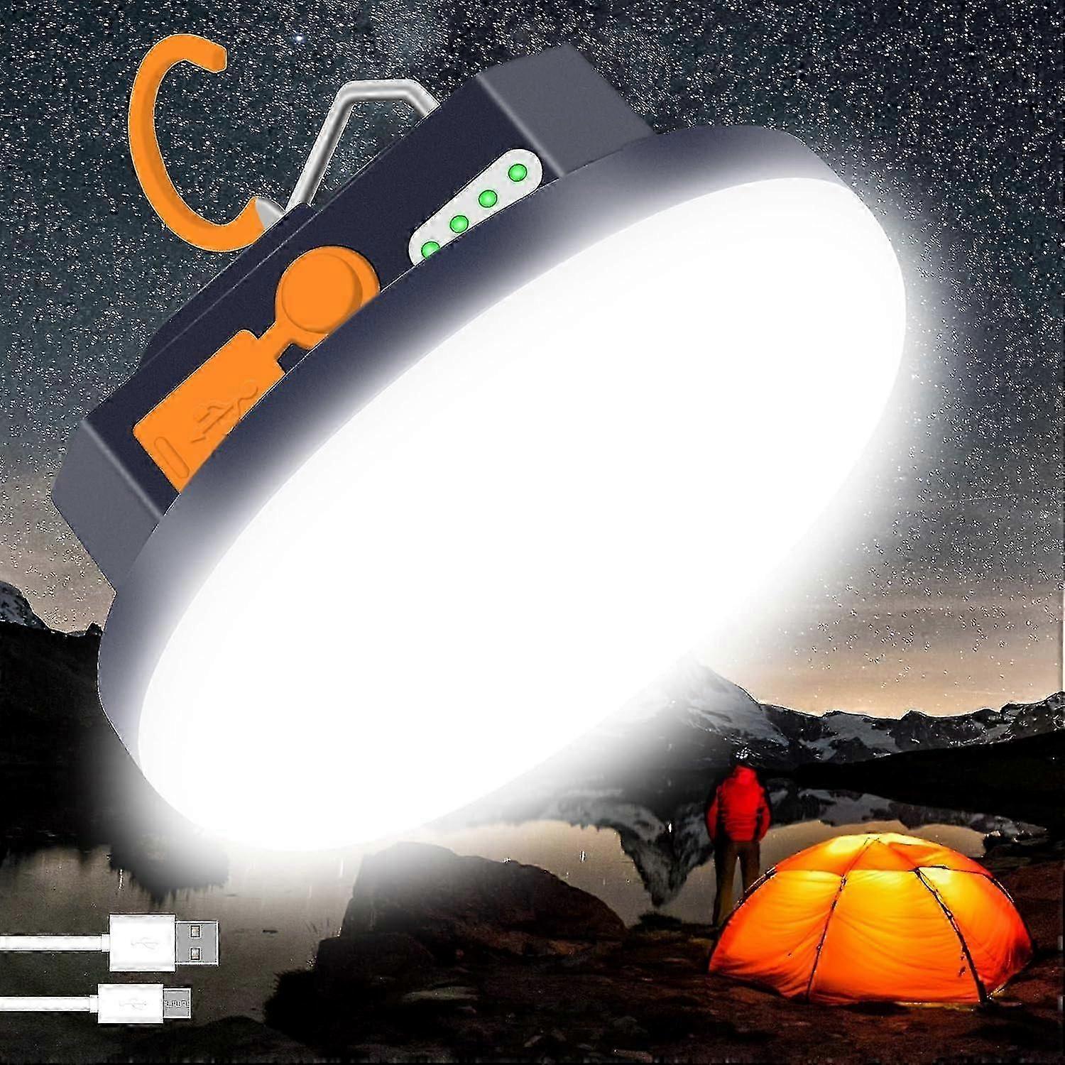 Portable Camping Lantern, 5000mAh USB Rechargeable Tent Light with Magnetic Base, Water Resistant LED Lamp 4 Light Modes
