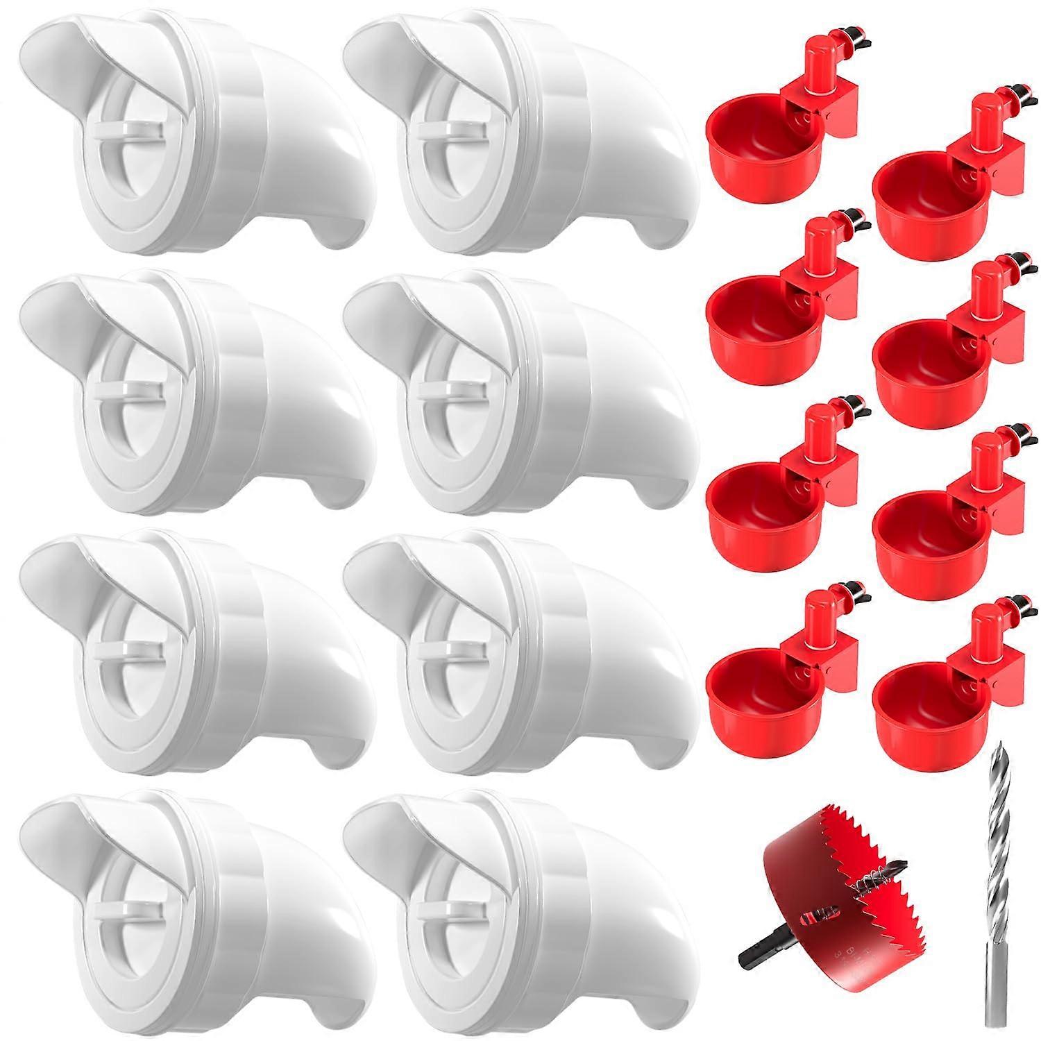 Chicken Feeders Automatic No-Waste Design Multi-Port Poultry Feeder Set For Chickens