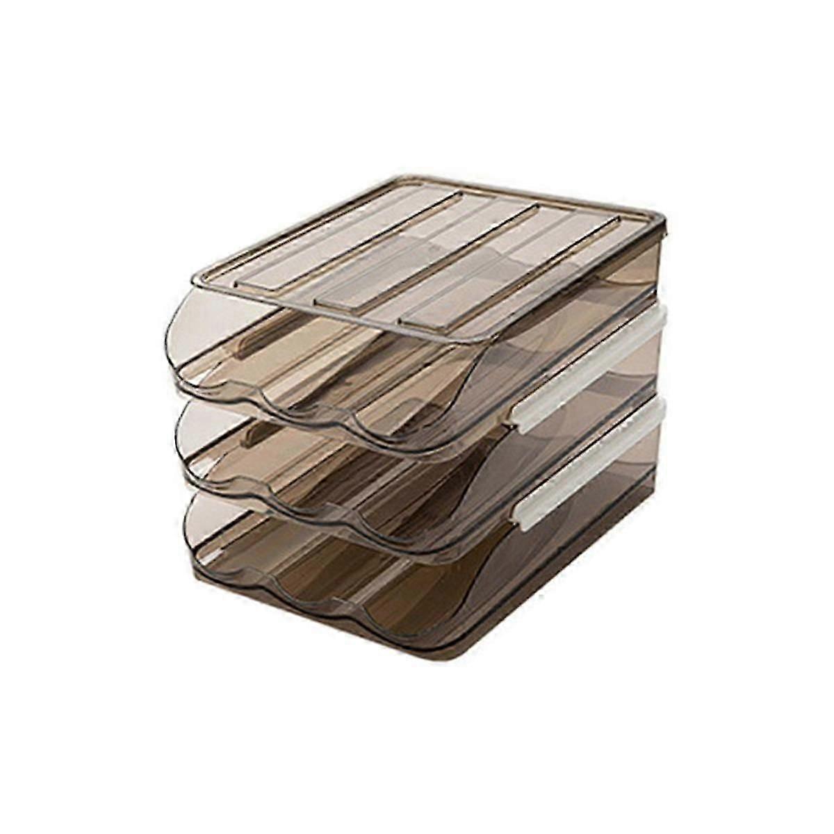 Egg Holder for Fridge,Automatic Rolling Egg Container for Refrigerator,Stackable Fridge Organizers