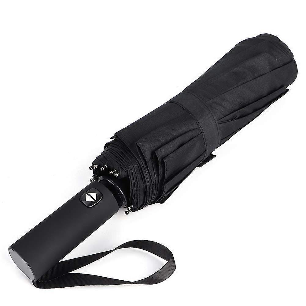 Fully Automatic Umbrella - Foldable Windproof Travel Sun Umbrella with Automatic Open Close Function, Compact Design