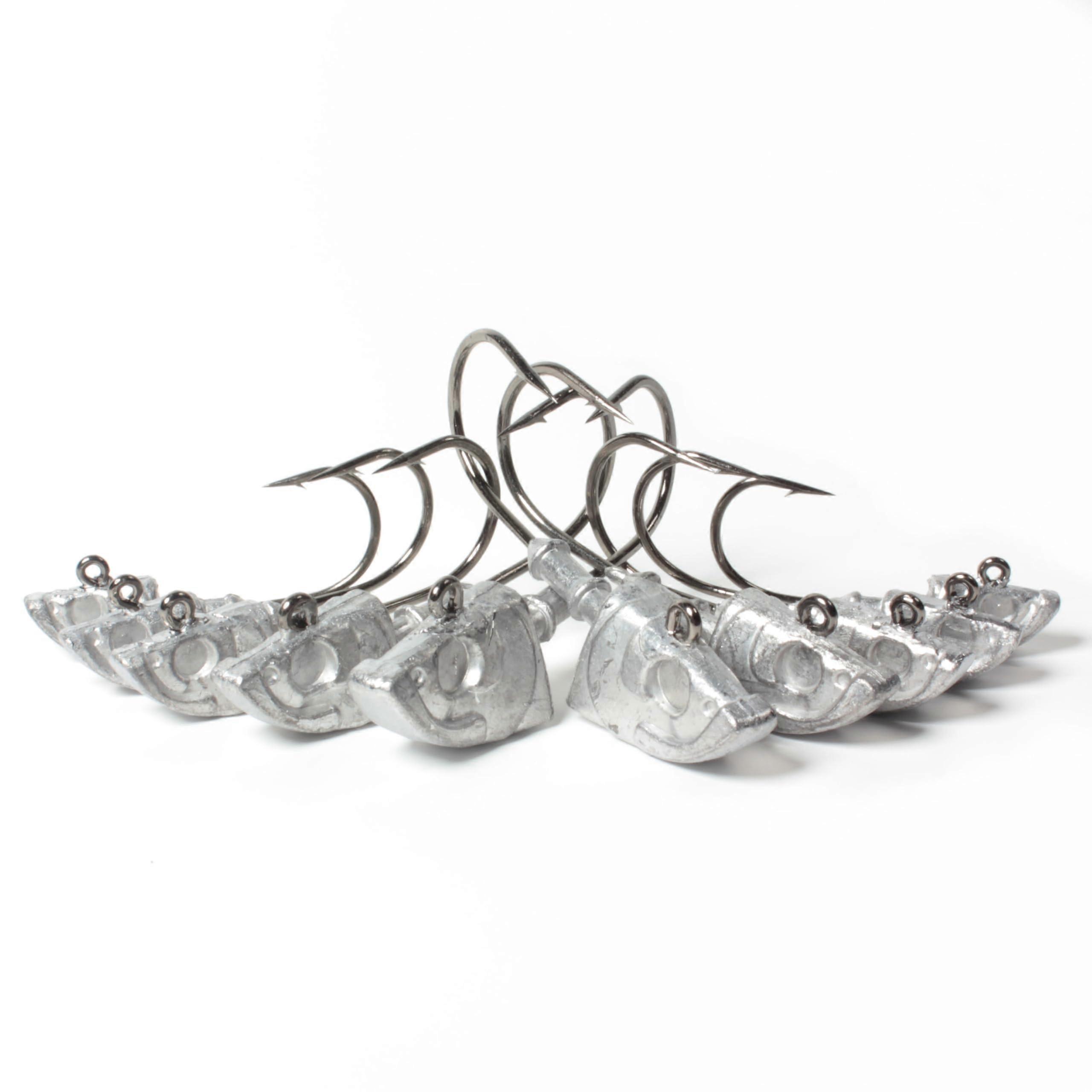 Swimbait Jig Head 10 Pack Realistic Saltwater Fish Head Jigs with Spin Head Design for Enhanced Fishing Performance