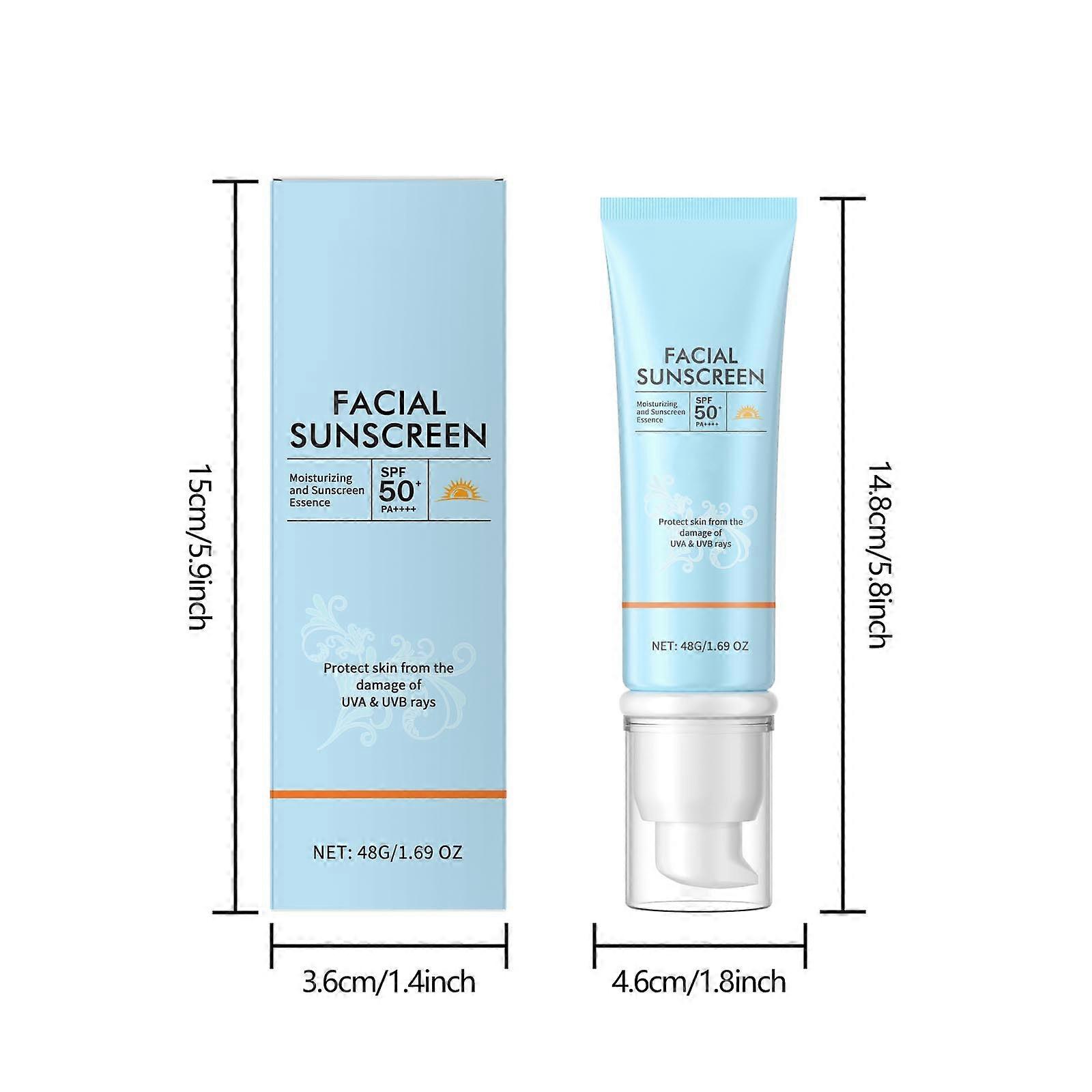 クリアフェイス日焼け止めハイドレーティングサンエッセンスオイルフリートラベルサイズ日焼け止め顔用ブロードプロテクション48g