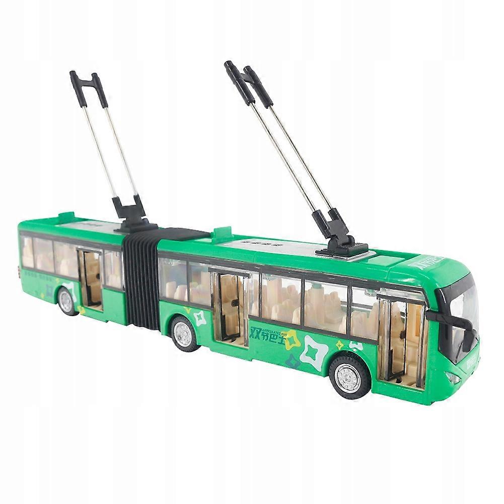 Large City Bus Light Sounds Opening Door Green