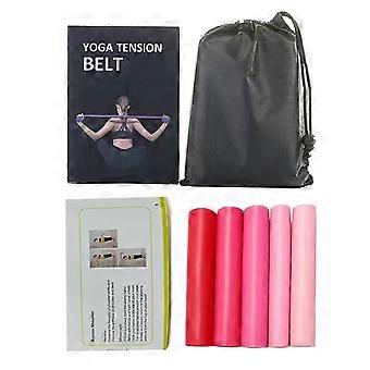 5 Pcs Fitness Bands Set Resistance Bands Exercise Bands Elastic Workout Bands for Gym Home and Outdoor Workouts  Color mixing set 35mm
