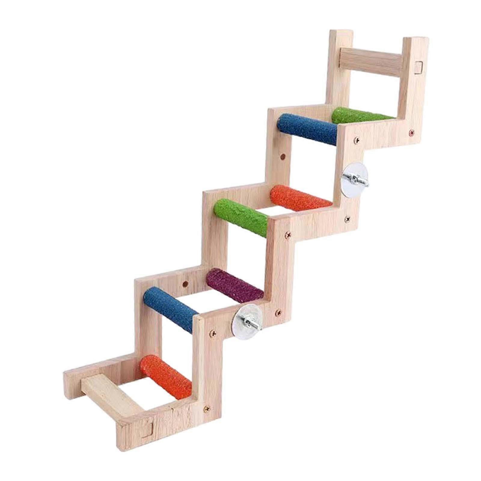 Parrot Ladder for Climbing and Resting Lovebirds, Style D, 42cm x 10cm, Durable Design for Small Birds