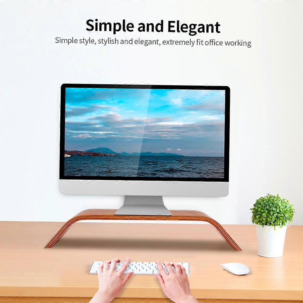 SAMDI Stand All-in-one Machine Monitor Laptop Holder Strong Bearing Capacity Stable Wooden Bracket Replacement for iMac