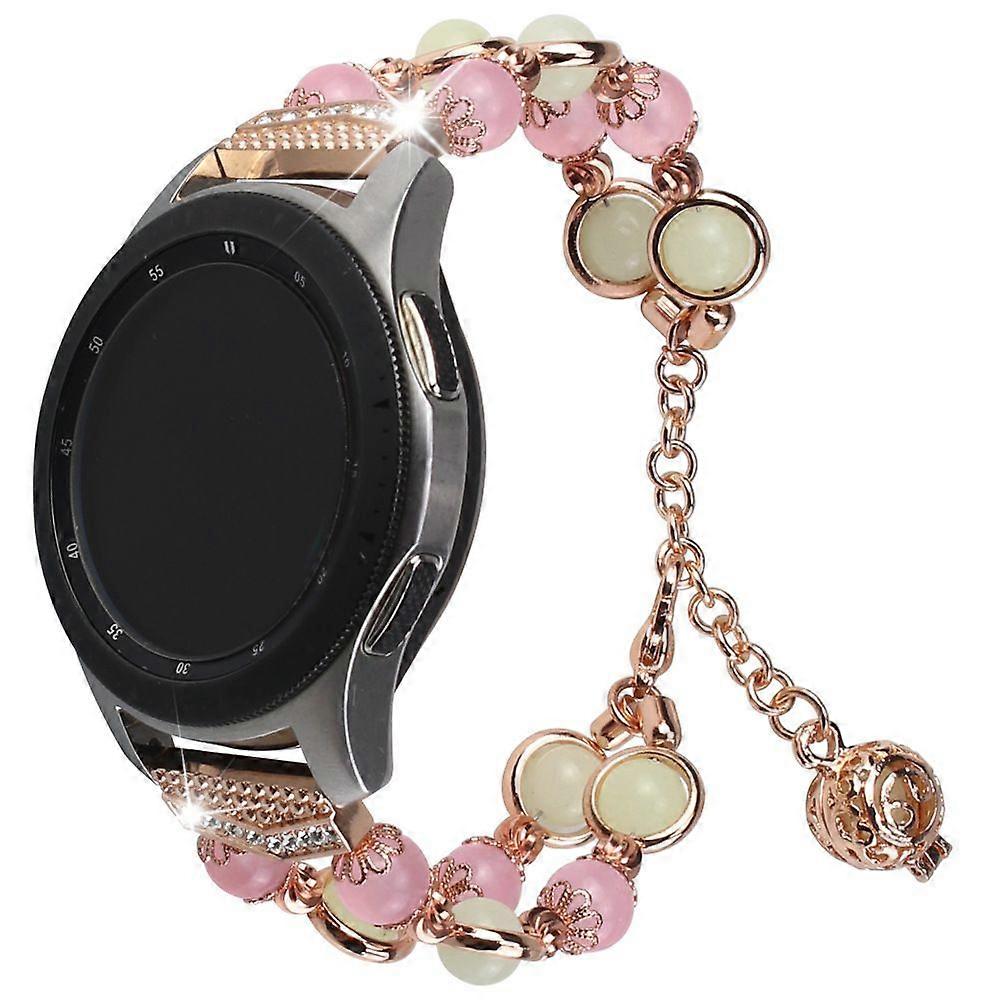 Rose Gold Strap Compatible with Galaxy Watch 5 20mm/5 Pro, Galaxy Watch Active 2/Active, Galaxy Watch 4/Watch 3 R840/Galaxy Watch 42mm, Luminous Agate