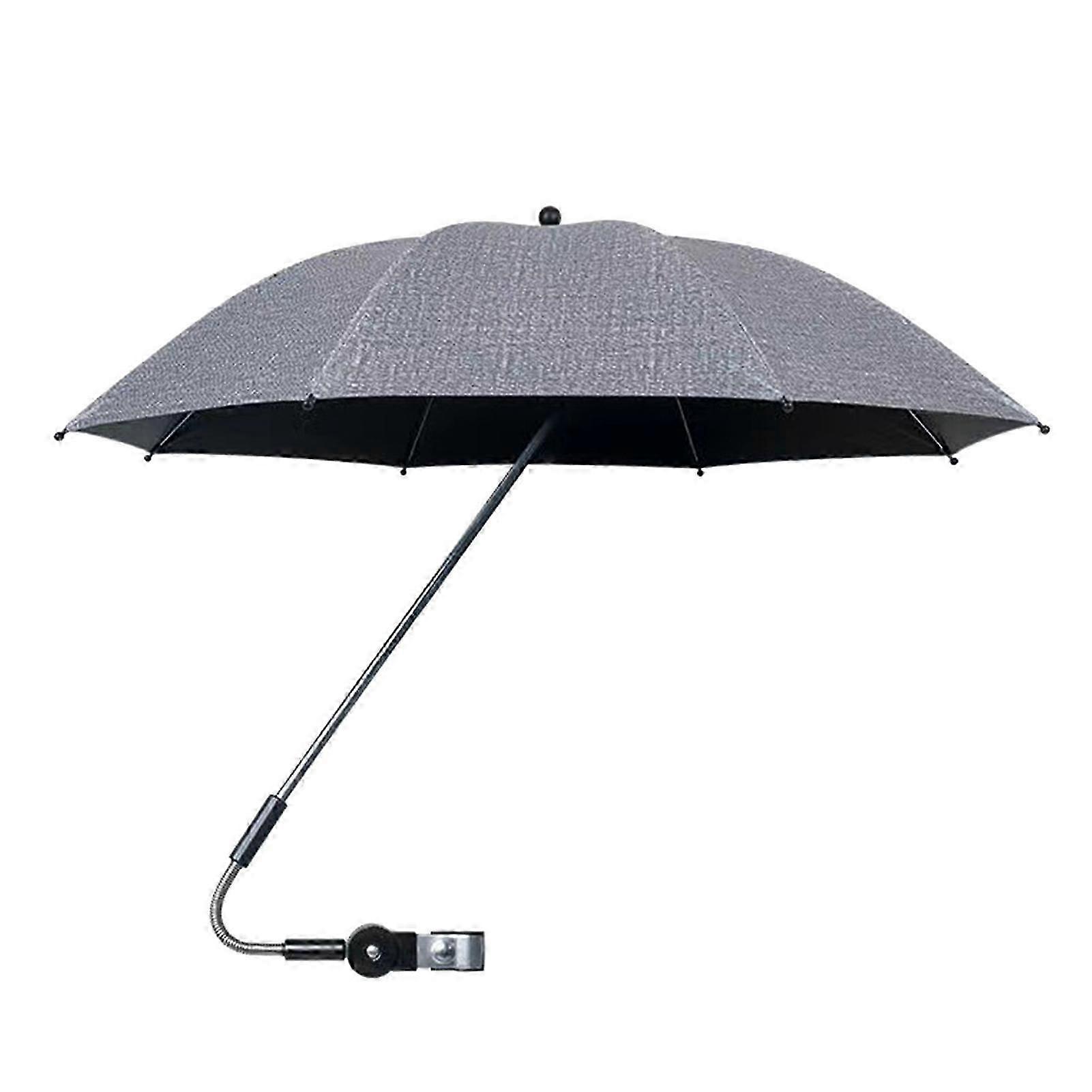 Chair Umbrella with Clamp SPF50+ UV Protection Beach Chair Parasol Multi-Angle Adjustability Outdoor Chair Shade for