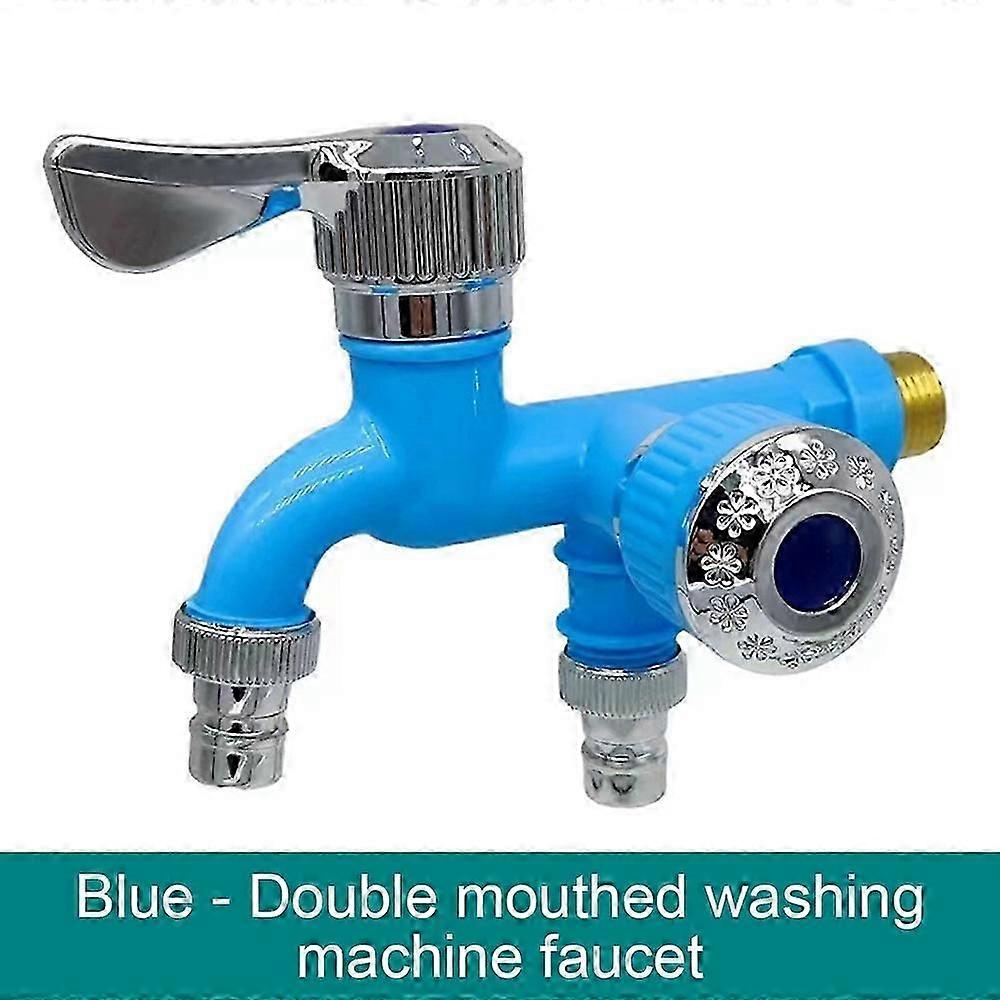 Dobbelt kontrol Dobbelt udløb vandhane 1/2 "Universal interface plasthane Hjem badeværelse slangevanding Hurtig stik