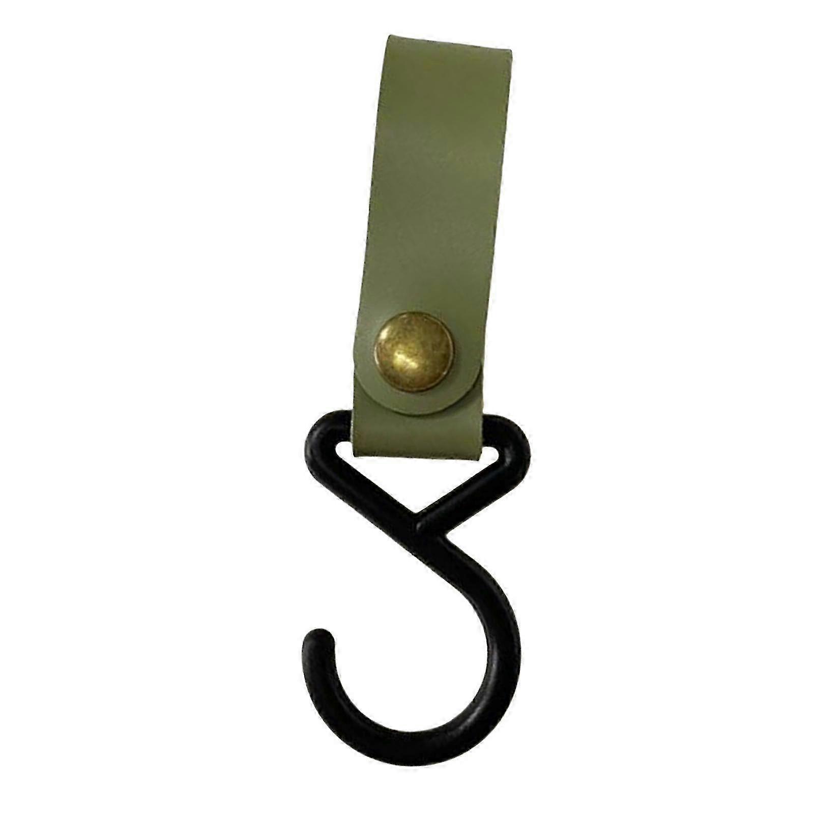 Baby Stroller Hanging Strap Hook Pram two hooks Pushchair Hanger S-Hook-color: Green