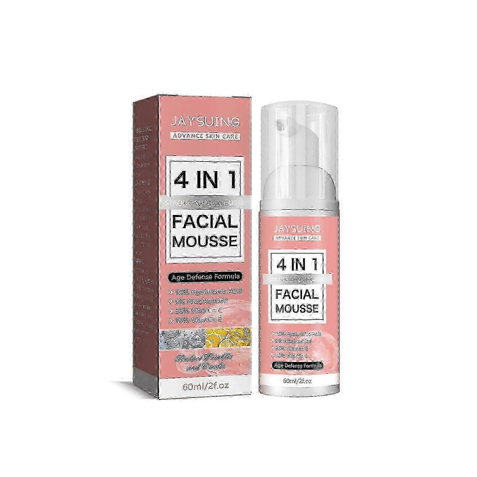 4 In 1 Cleansing Mousse, A Gentle Face And Deep Cleansing Skin Moisturizing Cleanser For Multiple Skin Types