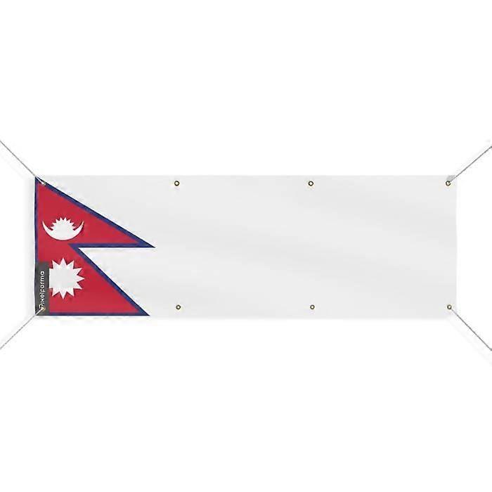 Nepal Flag Banner 8 Grommets 140x420 cm