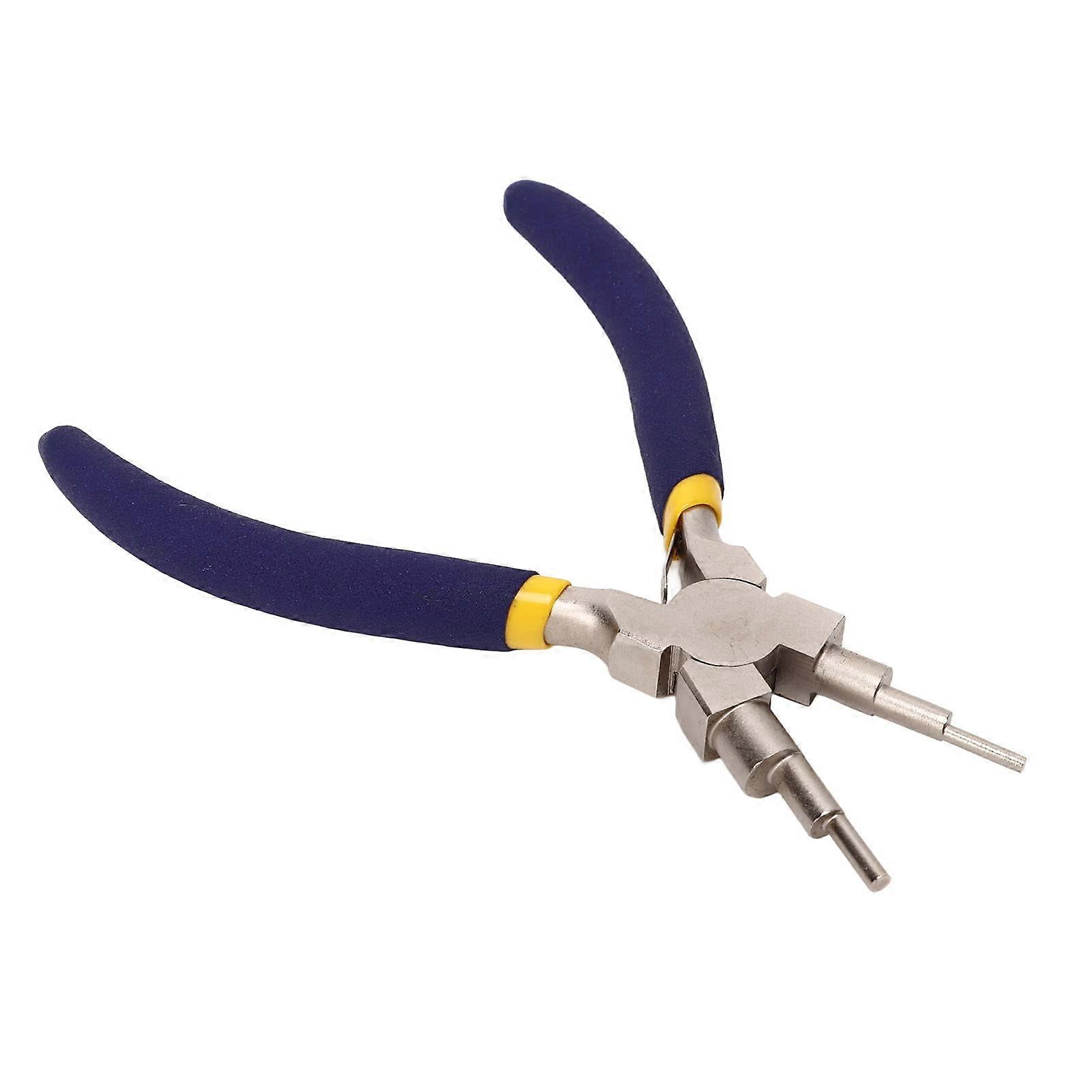 6 Step Bail Making Pliers for Jewelry, Carbon Steel Wire Bending Pliers with Ergonomic Handle and Double Spring Design