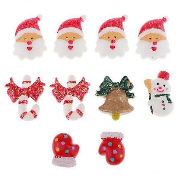 3x Decorative Flatback Ornament Resin Mixed Cabochon