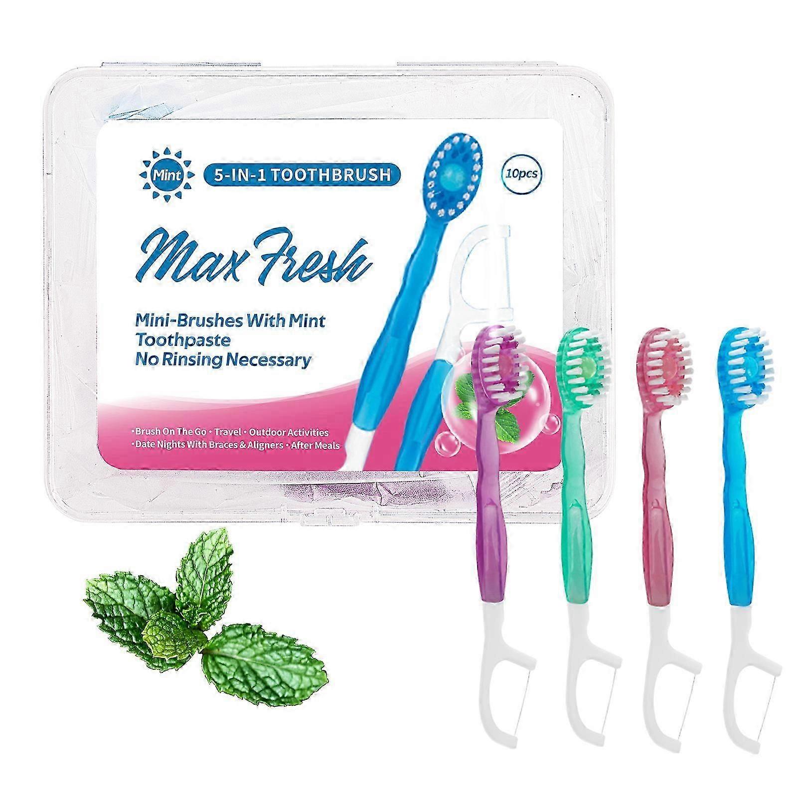 Popping Beads Disposable Toothbrushes Mini Multi-flavor on The go Toothbrush for Work or Travel Use